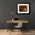 thumbnail image 4 of Franciscus Gijsbrechts 24x20 Black Modern Framed Museum Art Print Titled - A Trompe-L’Oeil Still Life of a Cupboard with Books, Gilded Vessels, a Hunting Horn and Drawings, 4 of 5