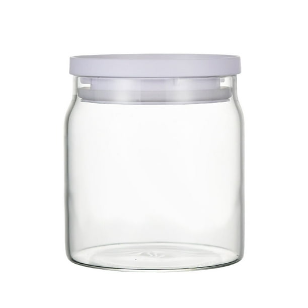 Cateissary Tanque de vidrio sellado creativo de color transparente, solución versátil y elegante para todas las necesidades de almacenamiento Almacenamiento y organización del hogar 900ml