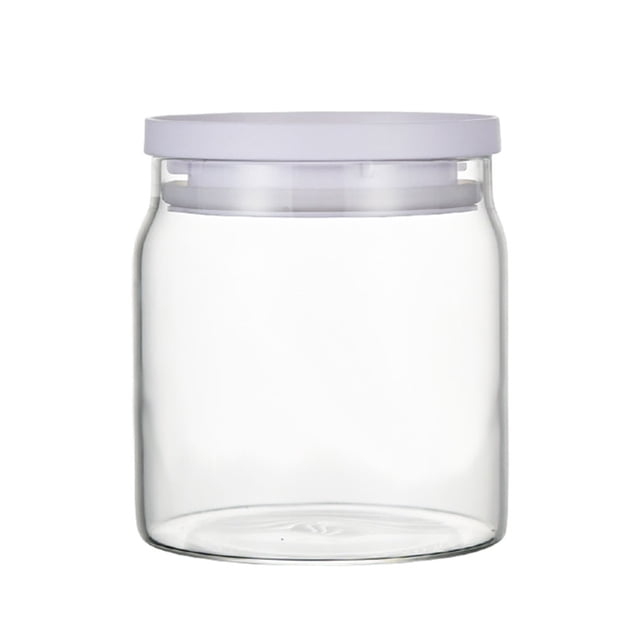Inteprter Tanque de vidrio sellado creativo y versátil que almacena café, té, granos de café a prueba de fugas, tanque sellado al vacío Almacenamiento y organización del hogar 900ml