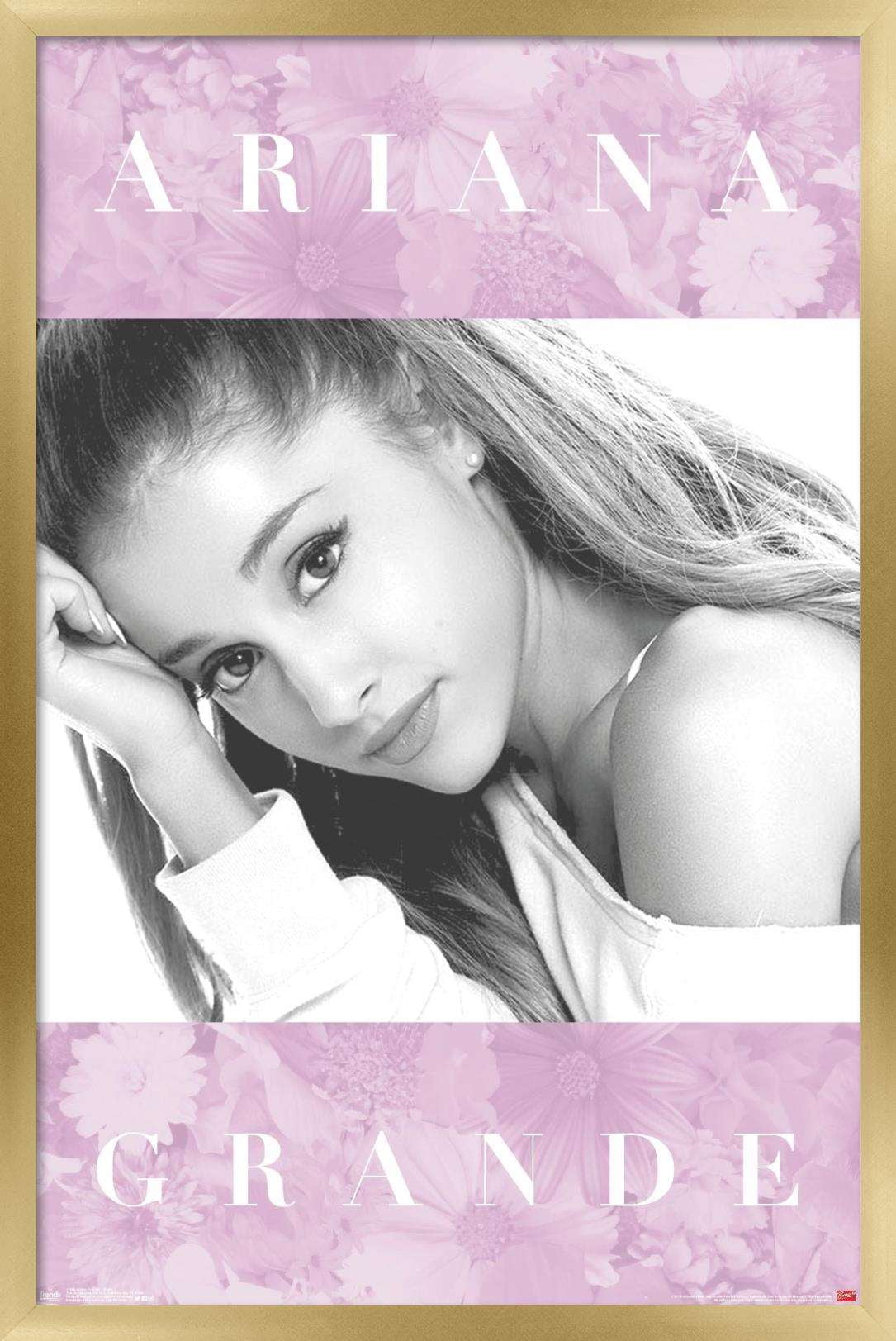 Ariana Grande Floral Wall Poster, 22.375" x 34", Framed