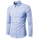 thumbnail image 3 of pstuiky camisa de manga larga para hombre, Blusa informal lisa de manga larga con cuello vuelto, bolsillos y botones para hombre top de hombre xxl, 3 of 8