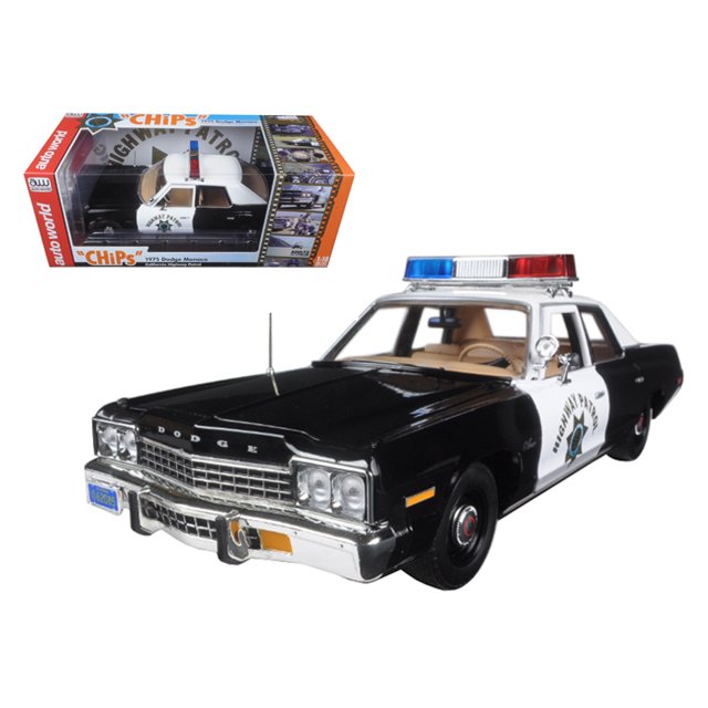 1975 Dodge Monaco Police Pursuit California Highway Patrol CHP\CHiPS\Season (1977-83) Edición limitada a 1002pcs 1/18 Diecast Model Car por Autoworld Auto World AWSS112
