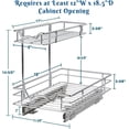 thumbnail image 2 of Hold N' Storage 2 Tiers Under The Sink Organizer and Storage Pull Out - 11" W x 18" D, 2 of 7