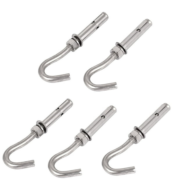 Unique Bargains Boulons d'Ancrage pour Mur en Brique de Béton M8 Acier Inoxydable 5 Pcs