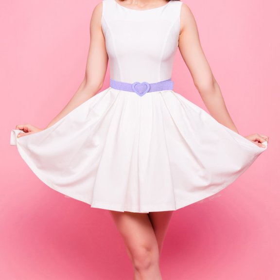 BESTYASH Heart Buckle Violet Woven Waist Band with Stretch Elastic for Casual Or Party Wear