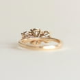 thumbnail image 3 of SOLITAIRE JEWELS 2CT Oval Moissanite Three Stone Engagement Ring Solid 18K Yellow Gold, 3 of 6