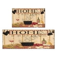 thumbnail image 1 of Coffee Black Text Pattern Style Kitchen Mats for Floor Washable Non-Slip, Absorbent Mats Set Of 2 for Sink Waterproof Runner Rug for Laundry Room,kitchen Rugs and Mats 17.7x24+17.7x48inch, 1 of 7