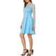 thumbnail image 4 of INSPIRE CHIC Vestido de Mujer de Malla con Corazón, Manga Larga, Estilo Gótico, Vestido de Cóctel Mini, Talla S, Azul Claro, 4 of 7
