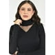 thumbnail image 4 of Sueter de cuello alto con detalle de malla Roman Fashion / Juvenil, 37910 (Negro) negro M, 4 of 5