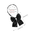 thumbnail image 3 of Unique Bargains Women's Pre-Tied Bowknot Bow Tie Adjustable Bowtie Solid Color Black, 3 of 6