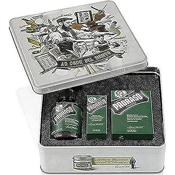Proraso Beard Care Kit Gift Set for Men with Beard Wash, Oil, and Balm, Refresh
