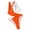 Orange, variant on 2025 Clearance Items under $5 asdoklhq Swimsuits for Women Plus,Bodysuit Swimsuit Stitching Bikini Swimsuit Women's Cross Swimsuit Color Blocking