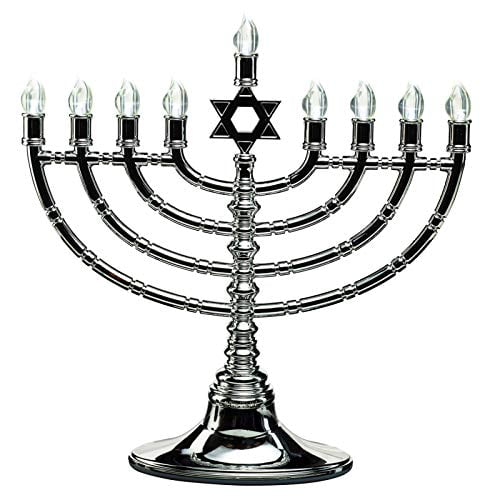 Rite Lite Silver LED Menorah, 3-Pack with USB and Battery photo 2