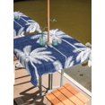 thumbnail image 2 of Outdoor Tablecloth with Umbrella Hole for Patio/Picnic/Party/Camping, Indigo Blue Palm Trees Waterproof Table Cloth Square Cover Washable, Farmhouse Tropical Summer Beach (54"x 54"), 2 of 9