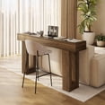 thumbnail image 4 of CHIC HOUSE 63" Fluted Entryway Console Table, Farmhouse Long Narrow Wooden Sofa Table Behind the Couch for Living Room, Hallway, Entrance, Foyer, Rustic Brown, 4 of 10