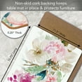 thumbnail image 3 of Cala Home "Fragrant Spring" 4 Pack Decorative Hardboard Cork Back Tabletop Placemats, 3 of 7