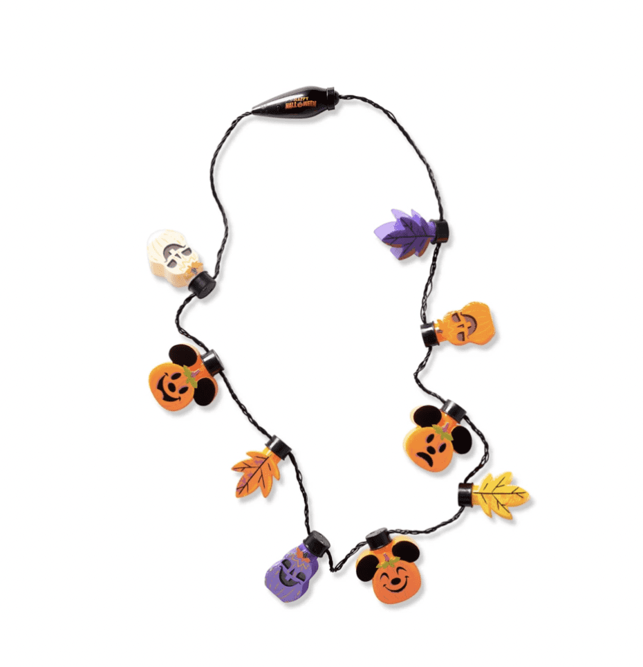Disney Parks Halloween 2021 Mickey Pumpkin Light Up Necklace New with