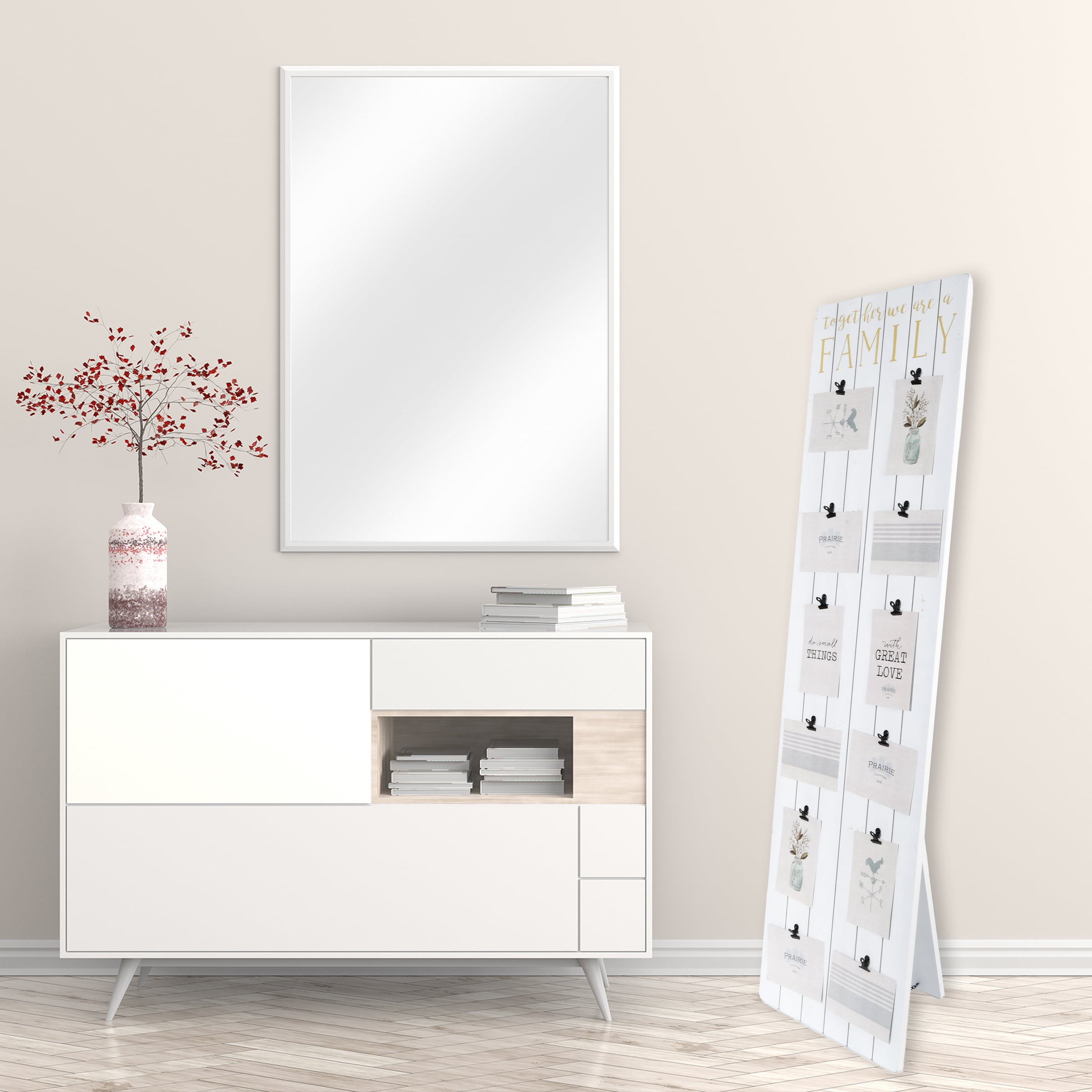 Prinz Prairie "Family" Standing Easel Collage Picture Frame for Twelve 4" x 6" Photos, White