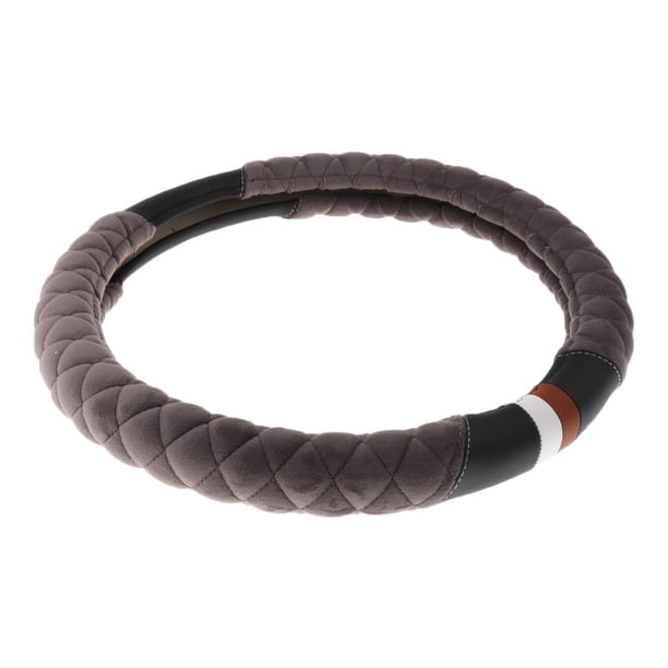 Cubierta del volante Cubierta protectora 38cm PU Accesorio antideslizante para automóvil gris Macarena cubierta del volante del coche