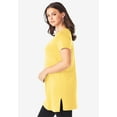 thumbnail image 3 of Roaman's Women's Plus Size Cotton Short Sleeve V-Neck Ultimate Tunic, 3 of 5