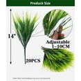 thumbnail image 2 of Grunyia 20 Bundles Artificial Wheat Grass, UV Resistant Faux Plastic Plants for Outdoor Porch, Garden, and Window Box Decor, 2 of 5