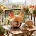 thumbnail image 5 of Surpdew Hen-Shaped Storage Basket Garlic-Shaped Wrought Iron Home Snack And Fruit Organizer Egg Basket Kitchen Decor Egg Basket A, 5 of 6