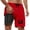Red, variant on FUZHIQ Mens Swim Trunks Fashion Palm Tree Print Quick Dry Pool Swimming Trunks with Compression Liner Upf 50+ Sun Protection Mens Summer Clothes,XXL