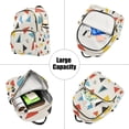thumbnail image 5 of FORMRS Mini Backpack Purse for Women Travel Daypack Casual Shoulder Bag, Beige Triangles, 5 of 7