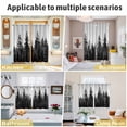 thumbnail image 6 of Black Mist Forest Kitchen Curtains 63 Inch Length, Retro Country Watercolor Tree Scenery Grommet Top Bedroom Living Room Curtains, Light Filtering Cafe Curtain Drapes 2 Panels Set 104''x63'', 6 of 9
