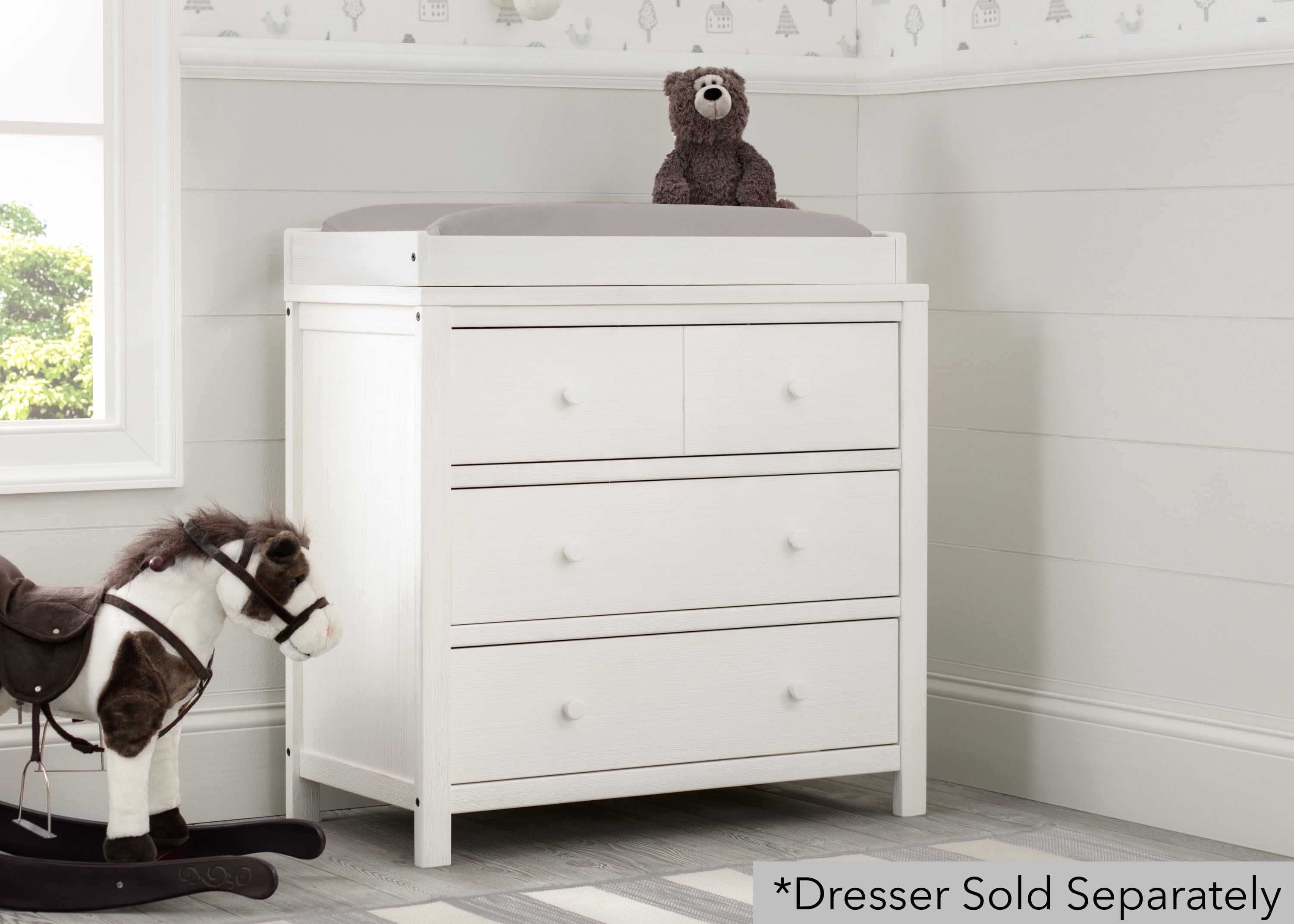 rustic gray changing table