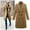Khaki, variant on Wiyuqeen Womens Notched Lapel Collar Double Breasted Pea Coat Winter Wool Blend Over Coats Long Jackets Plus Size