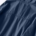 thumbnail image 4 of Admvng Womens Hooded Denim Shirt Jacket Long Sleeve Chest Pockets Button Solid Lightweight Jean Shacket Casual Fall Outerwear, 4 of 8