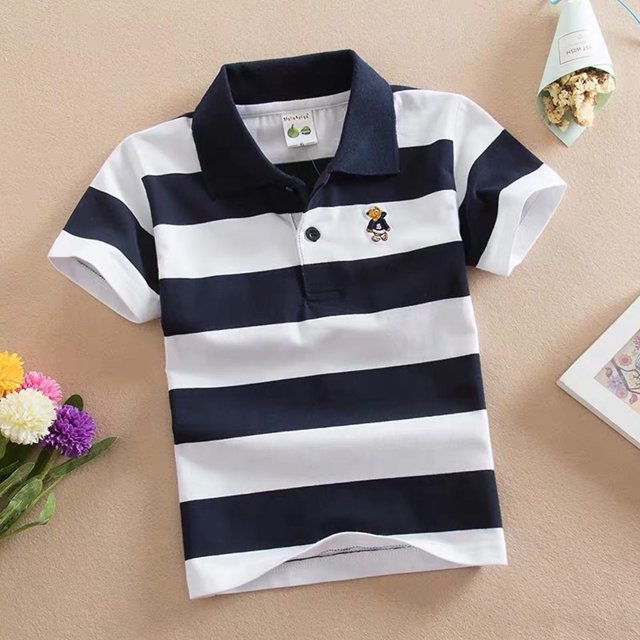 Rbaofujie Chemise Rayée pour Garçons, Chemise à Manches Courtes en Coton