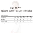 thumbnail image 5 of Crown Craze® Unisex Long Sleeve T-Shirt, 100% Cotton Long Plain Sleeve Everyday Tee (Charcoal-Heather, 2XL), 5 of 8