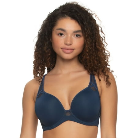 

Paramour by Felina | Amaranth Plush T-Shirt Bra w/ Sheer Details (French Navy 36G)