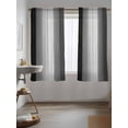 thumbnail image 3 of Black Gray Ombre Curtains 72 Inch Length, Sheer Curtains for Bedroom Living Room Window Vintage Country Wooden Rod Pocket Voile Drapes Kitchen Curtains Small Half Window 52"x72" 2 Panels, 3 of 6