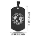 thumbnail image 2 of Stainless Steel World's Best Dad Dog Tag Keychain Circle Ring, 2 of 2