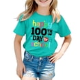 thumbnail image 1 of Icvfdpl T-Shirts pour Adolescentes, Imprimé Col Rond Manches Courtes T-Shirt Haut Doux pour la Peau Vacances 5-6 Ans>, 1 of 4