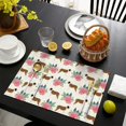 thumbnail image 4 of Saint Bernard Dog Breed and Flower Floral Summer Placemats Table Placemats Set Of 4-Linen Kitchen Washable Placemats Table Mats 11.8"x17.7"Non-Slip Heat Resistant, 4 of 6