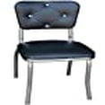 thumbnail image 3 of Richardson Seating Black Button Tufted Retro Kitchen Chair with 1" Pulled Seat, 18", 3 of 3