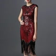 thumbnail image 2 of Vestido vintage con lentejuelas y borlas para mujer de los años 20 - Disfraz gótico de fiesta para tallas grandes - Ropa sexy y casual para salir por la noche, 2 of 4
