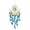 Blue, variant on Joernso Sun Moon Suncatcher Decoration Indoor Outdoor Colorful Faux Crystal Rainbow Maker Prism Window Hanging Ornament Wind Chime Pendant Christmas Gifts