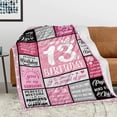 thumbnail image 4 of LHSHID Gifts for 13 Year Old Girl 13 Year Old Girl Gift Ideas Blanket 13th Birthday Gifts for Girls Birthday Gifts for 13 Year Old Girls 13 Year Old Girl Birthday Gifts Blanket 60"x80", 4 of 7