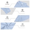 thumbnail image 5 of Ohufall Men 2 Piece Outfit Button Turndown Collared Loose Long-sleeve Shirt with Drawstring Elastic Waist Baggy Shorts Suit, 5 of 5