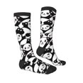 thumbnail image 3 of Daiia Sports Socks Seamless Pattern Cute Panda Printed Novelty Crew Socks for Men Women Knee High Socks Cotton Socks Soft & Breathable Support Unisex Socks, 3 of 9
