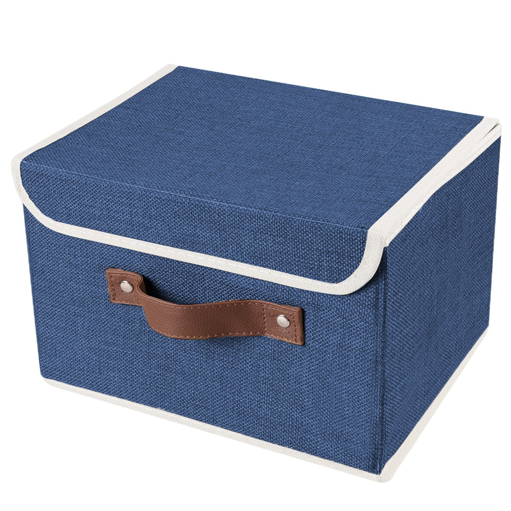 6Pcs Foldable Storage Cube Bin Clothes Baskets for Shelves Home Organizer Lids 