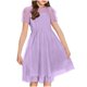 thumbnail image 5 of Vestido Largo Casual Vestido Casual de Polka de Moda para Niños con Falda de la Princesa de Manga Corta de Malla Y Falda de Gasa de Malla Vestido de la Princesa Del Bebé, 5 of 6