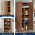 thumbnail image 3 of Sauder Select Storage Cabinet, Highland Oak Finish, 3 of 12