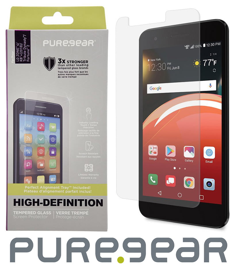 optioneel thermometer over LG K8 2018 PUREGEAR SCREEN PROTECTOR WITH INSTALLATION TRAY - HD CLARITY TEMPERED  GLASS - Walmart.com