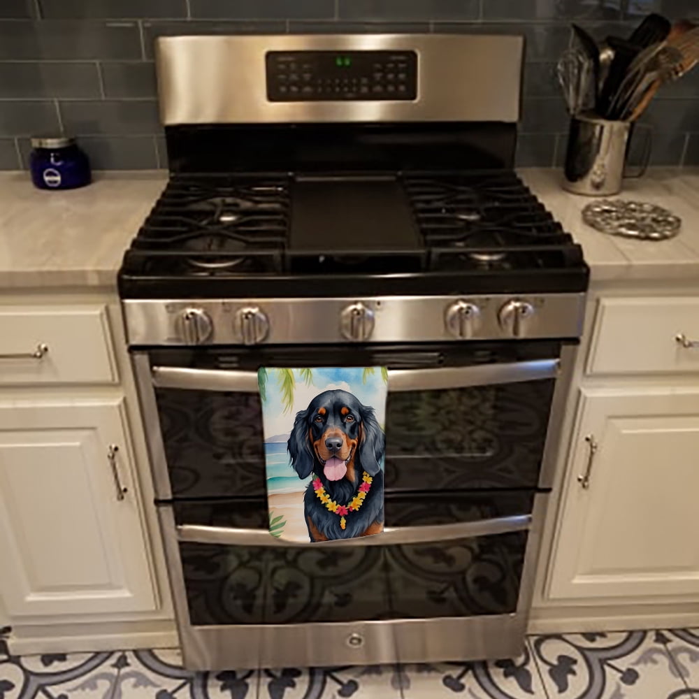 Carolines Treasures DAC6444KTWL 25 x 15 in. Gordon Setter Luau Kitchen Towel
